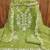 Women light green organza sequin work unstitched dress material with dupatta