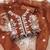 Women rust organza sequin work unstitched dress material with dupatta
