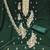 Women green georgette embroidered unstitched dress material with dupatta