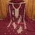 Women maroon georgette embroidered unstitched dress material with dupatta
