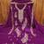 Women purple georgette embroidered unstitched dress material with dupatta