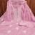 Women baby pink chanderi cotton embroidered unstitched dress material with dupatta