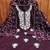 Women purple chanderi cotton embroidered unstitched dress material with dupatta