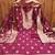 Women magenta simmer silk woven unstitched dress material with dupatta