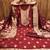 Women maroon simmer silk woven unstitched dress material with dupatta
