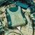 Women sea green simmer silk woven unstitched dress material with dupatta
