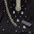 Women black georgette embroidered unstitched dress material with dupatta