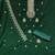 Women green georgette embroidered unstitched dress material with dupatta