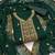 Women green georgette embroidered unstitched dress material with dupatta