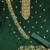 Women green georgette embroidered unstitched dress material with dupatta