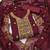 Women maroon georgette embroidered unstitched dress material with dupatta