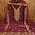 Women maroon georgette embroidered unstitched dress material with dupatta