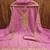 Women pink georgette embroidered unstitched dress material with dupatta