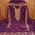 Women violet georgette embroidered unstitched dress material with dupatta