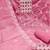 Women pink chanderi cotton embroidered unstitched dress material with dupatta