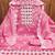Women pink chanderi cotton embroidered unstitched dress material with dupatta
