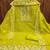 Women light green chanderi cotton embroidered unstitched dress material with dupatta