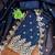 Women teal blue twill net embroidered unstitched dress material with dupatta