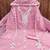 Women pink chanderi cotton embroidered unstitched dress material with dupatta