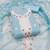 Women sky blue chanderi cotton embroidered unstitched dress material with dupatta