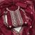 Women maroon twill net embroidered unstitched dress material with dupatta