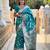 aqua blue banarasi silk blend meenakari weaving saree