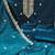 Women teal blue twill net embroidered unstitched dress material with dupatta