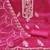 Women pink organza embroidered unstitched dress material with dupatta