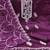 Women purple organza embroidered unstitched dress material with dupatta