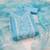 Women sky blue organza embroidered unstitched dress material with dupatta