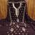 Women brown georgette embroidered unstitched dress material with dupatta