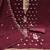 Women magenta georgette embroidered unstitched dress material with dupatta