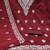 Women maroon chanderi cotton embroidered unstitched dress material with dupatta