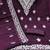 Women purple chanderi cotton embroidered unstitched dress material with dupatta