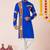 Blue pure rayon navratri special premium designer kurta pyjama