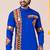 Blue pure rayon navratri special premium designer kurta pyjama