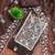 Women brown organza embroidered unstitched dress material with dupatta