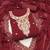 Women maroon georgette embroidered unstitched dress material with dupatta