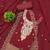 Women maroon georgette embroidered unstitched dress material with dupatta
