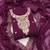 Women purple georgette embroidered unstitched dress material with dupatta