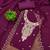 Women purple georgette embroidered unstitched dress material with dupatta