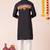 Black pure rayon navratri special premium designer kurta pyjama