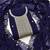 Women blue georgette embroidered unstitched dress material with dupatta