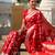 red banarasi silk blend meenakari weaving saree