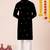 Black pure rayon navratri special premium designer kurta pyjama
