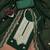 Women green georgette embroidered unstitched dress material with dupatta