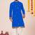 Blue pure rayon navratri special premium designer kurta pyjama