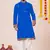 Blue pure rayon navratri special premium designer kurta pyjama