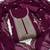 Women purple georgette embroidered unstitched dress material with dupatta
