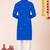 Blue pure rayon navratri special premium designer kurta pyjama
